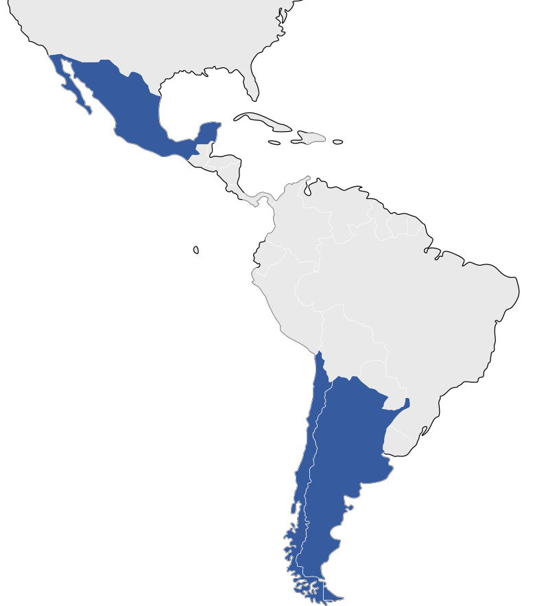 Presencia en México, Chile y Argentina